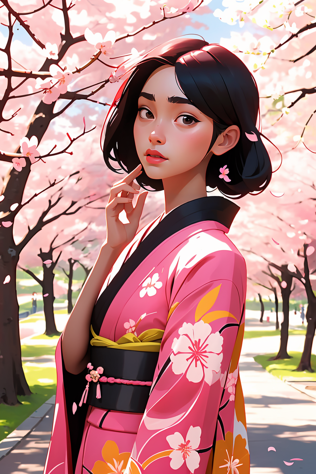 00204-1347632167-(best quality, masterpiece), 1girl, kimono, cherry blossoms,.png